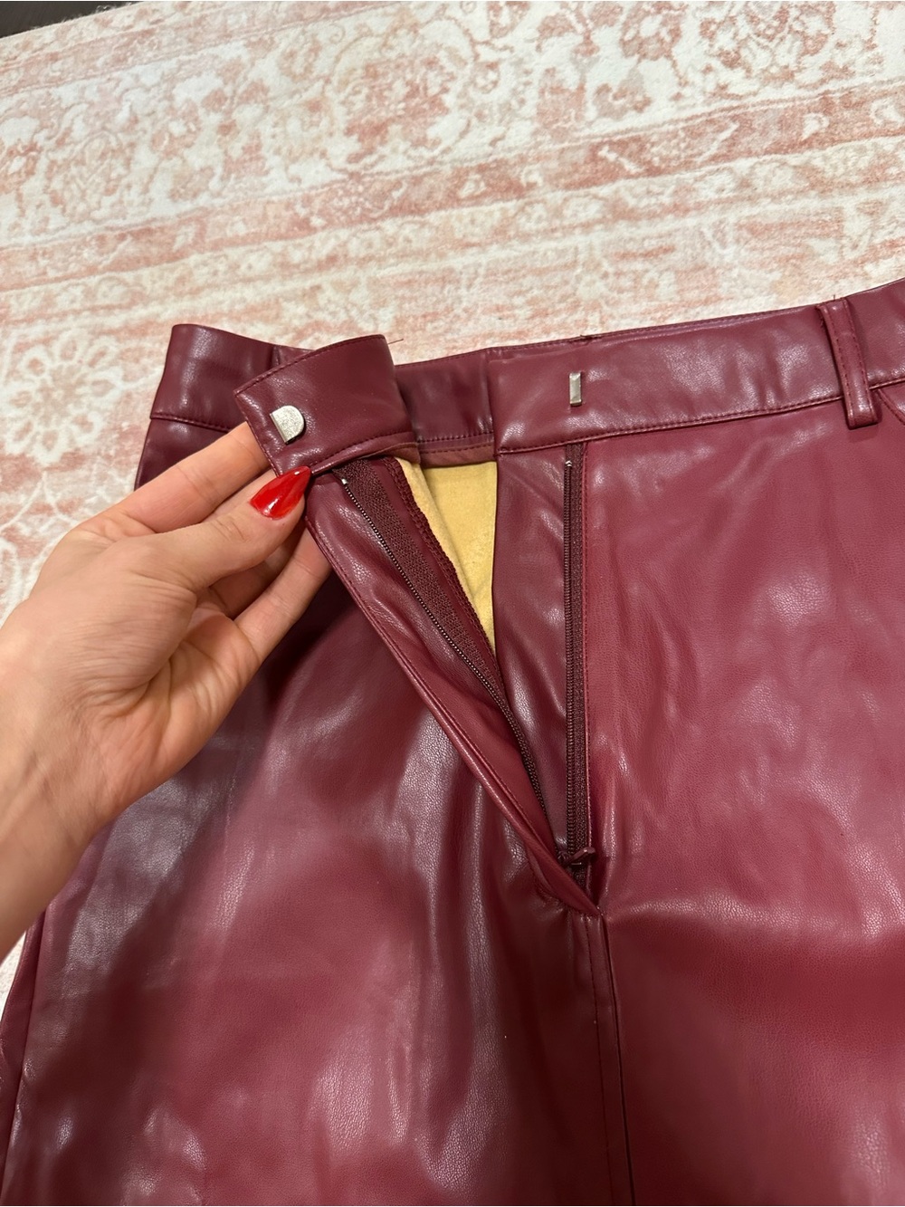 NWT 🥀 Commense Leather Skirt W/ Slit - Picture 5 of 13